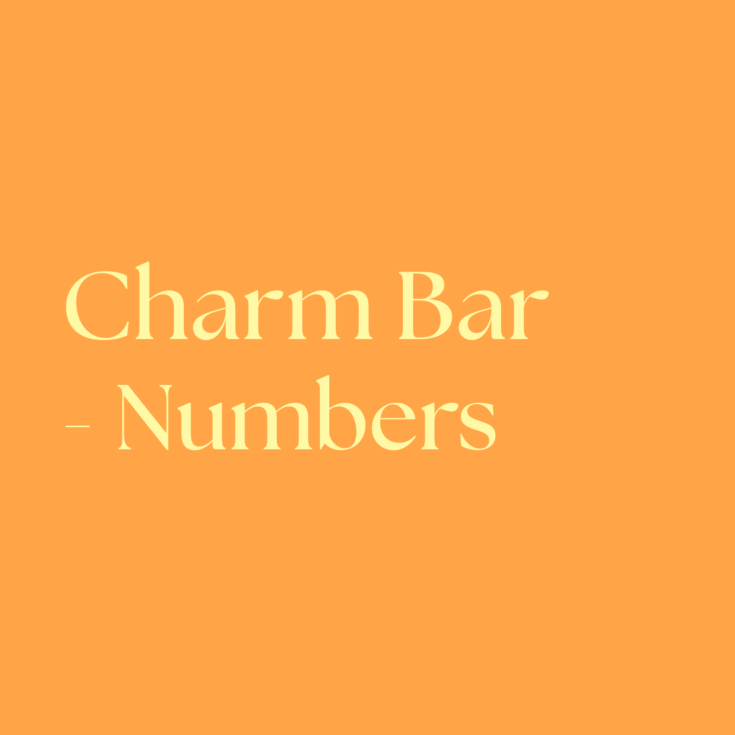 Charms Bar - Numbers