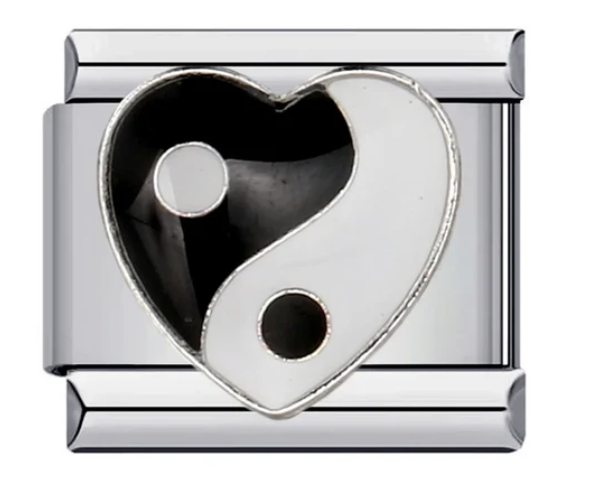 Charm Corazon Yin Yang
