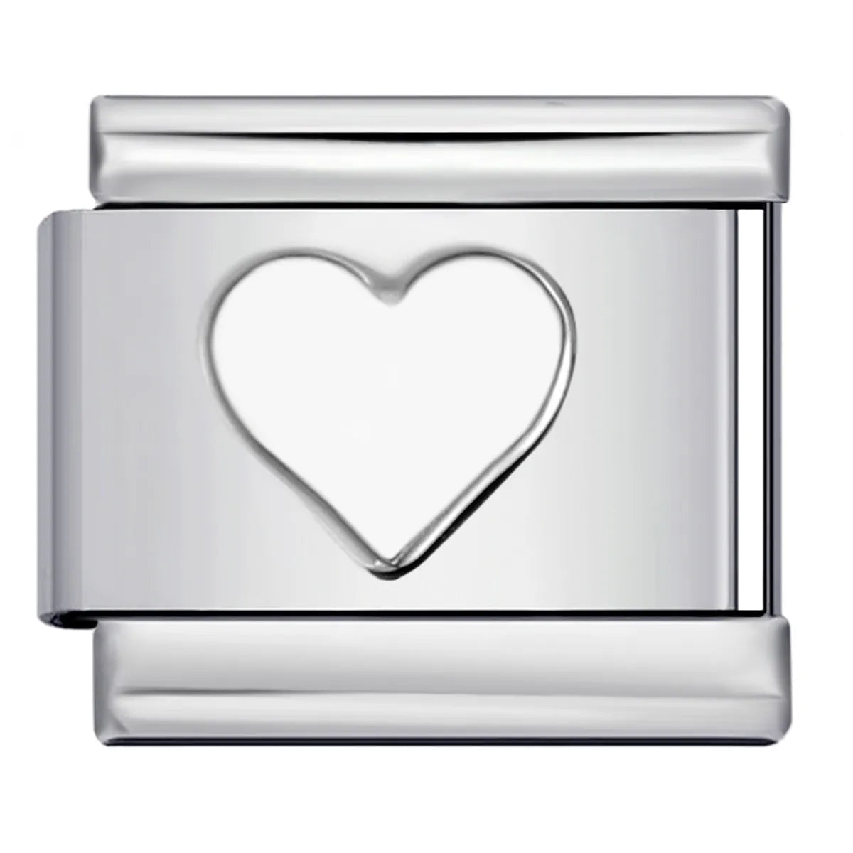Charm Corazon Basico Plateado