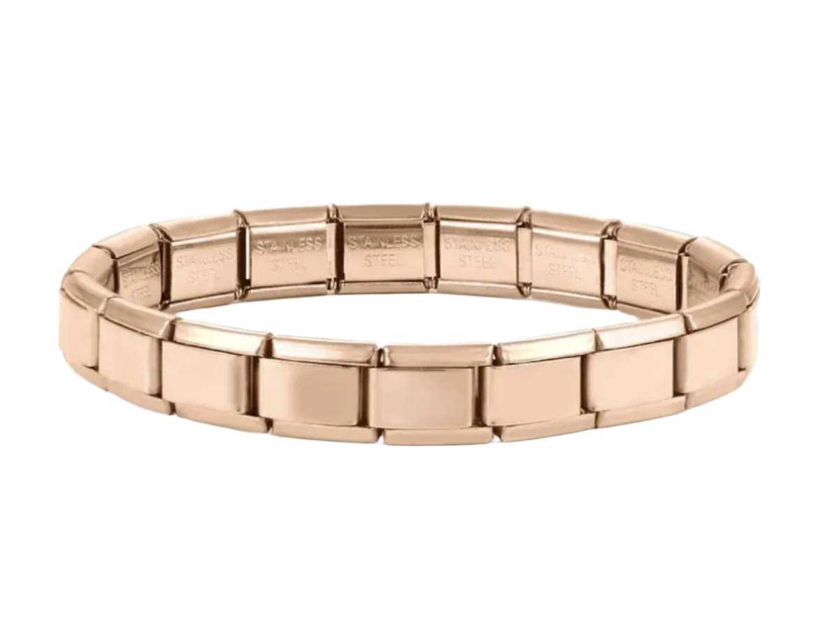 Pulsera italiana con charm rosa
